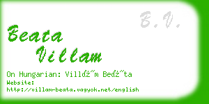 beata villam business card